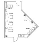 484 Square Foot Barber Shop Design