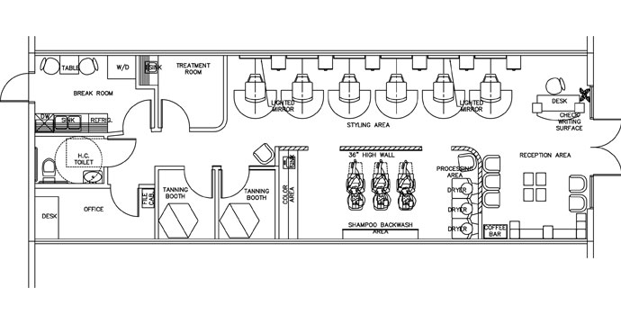 Beauty Salon Floor Plan Design Layout 