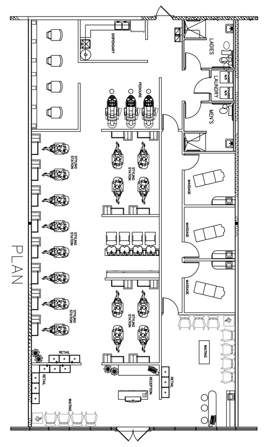 Help with Beauty Salon Floor Plan Design Layout - 3200 Square Foot