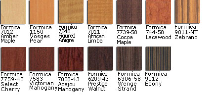 Wilsonart & Formica Laminate Colors (Other Colors are available, Call for Details)