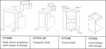 Belvedere Crest Desk Options