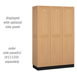 Salsbury Industries 11368 Single Tier Solid Oak Executive Locker - 3 Lockers Wide - 48" W x 76" H x 18" D