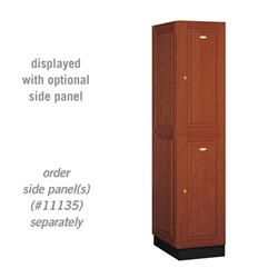 Salsbury Industries 12161 Double Tier Solid Oak Executive Locker - 16" W x 76" H x 21" D