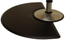 IC Urethane 3050C Half Circle Salon Chair Floor Mat - 3' x 5' x 5/8"