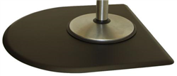 IC Urethane 4040CN Half Circle Salon Floor Mat - 4' x 4' x 5/8"