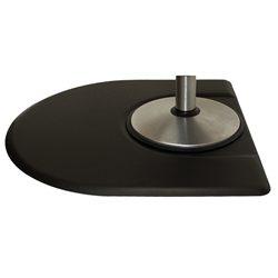 IC Urethane 4040C Half Circle Salon Chair Floor Mat - 4' x 4' x 5/8"