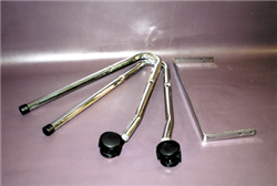 Highland Machine HA-0120 Chrome Dryer Cart & Handle Set