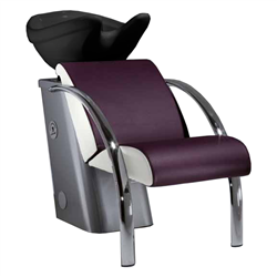 Salon Ambience SH/222/N Dreamwash Silver Frame, Chrome Armrests - Black Basin