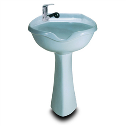 Marble Products #2001 Marble Pedestal Shampoo Bowl w/ #800 Fixture