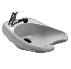 Takara Belmont - Marble Products Model 3000 Cultured Marble Backwash Shampoo Bowl w/ #800 Single Handle Pull Out Sprayer Built in Vacuum Breaker