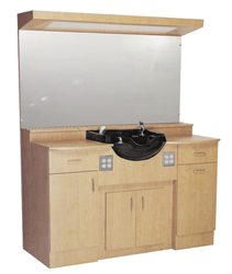 Jeffco 1224 Mediterranean Barber Station w/ ABS Bowl