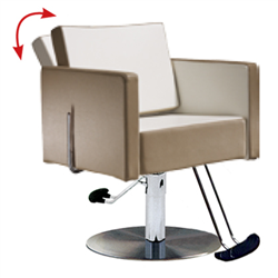 Salon Ambience SH/893-4/R Square All Purpose Chair - Round Base
