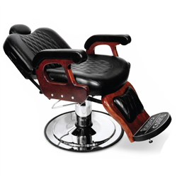 Collins QSE 9060 Commander II Barber Chair w/ Kick-out Footrest