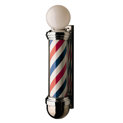 Shop for William Marvy 824 Wall Mount Barber Pole - Two Lights