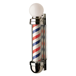 William Marvy 405 Wall Mount Barber Pole - Two Light