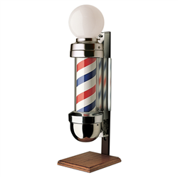 William Marvy 410/OS Barber Pole On Stand - Two Light