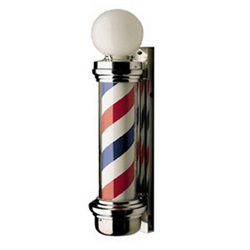 William Marvy 77 Wall Mount Barber Pole - Two Lights