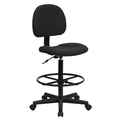 AB Atmosphere BT-659-BLK-GG Black Patterned Fabric Ergonomic Stool