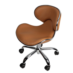 J & A USA Euro Manicure Stool 16" to 22" - Cappuccino