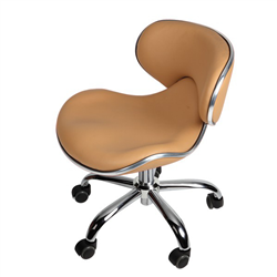J & A USA Euro Manicure Stool 16" to 22" - Mocha