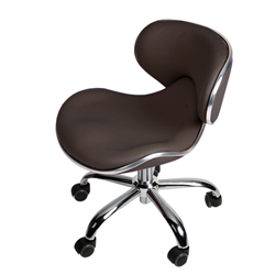 J & A USA Euro Manicure Stool 16" to 22" - Chocolate