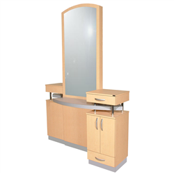 Collins 802-66 Soho Styling Island w/ arched mirrors