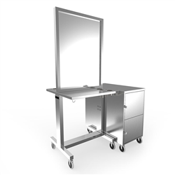 Veeco AV-128-SS AV Stainless Steel Double Styling Station with Storage