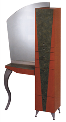 Koken M-2010A-2 Millennia Obscure Styling Station with M-2011 Mirror & Counter Top