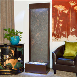BluWorld GF6CS 6' Coppervein Gardenfall Fountain with Slate Panel