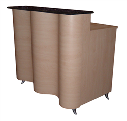 AB Salon Equipment 00900 Wavy Reception Desk