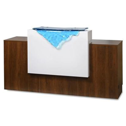 Gulfstream 69" Reception Desk with Waterfall Glass