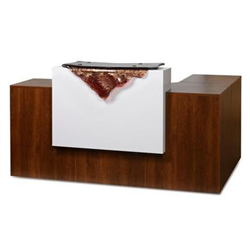 Gulfstream " L " Shape Reception Desk (1 Glass Section)