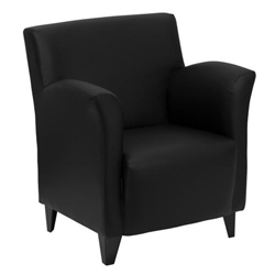 Flash Furniture Hercules Roman Black Leather Reception Chair