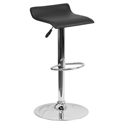 AB Atmosphere DS-801-CONT-BK-GG Contemporary Black Vinyl Stool w/ Chrome Base