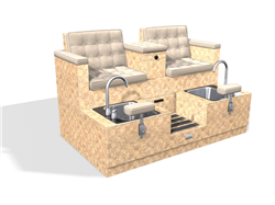 Design X 4100-D Monticelle Loveseat Pedicure Spa