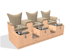 Design X 4704-T Kingston Sofa Pedicure Spa