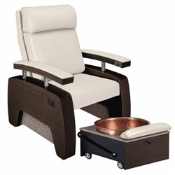 Living Earth Crafts 5th Avenue Pedicure Chair w/ Non-plumbed TuckAway™ Footbath