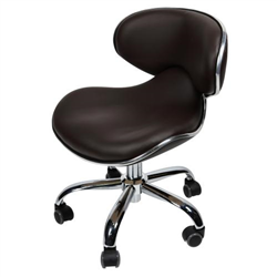 J & A Euro Pedicure Stool 13" to 16" - Chocolate