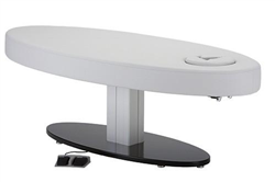 Living Earth Crafts Oval Pedestal Power Assist Facial Back Tilt Top Electric Lift Table