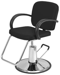 Pibbs 3606 Messina Hair Styling Chair - BLACK