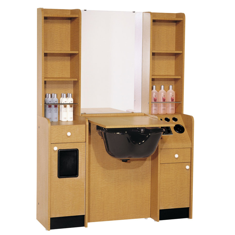 Belvedere Customline 25" Wet Booth Styling Station w/ 2 Side Storage