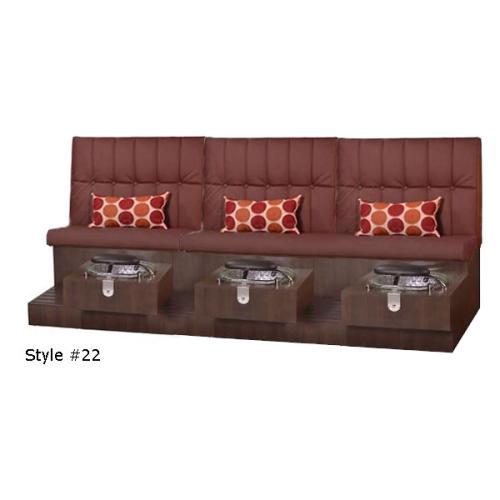 Gulfstream Tiffany Triple Bench Pedicure Spa W Chair Top Options
