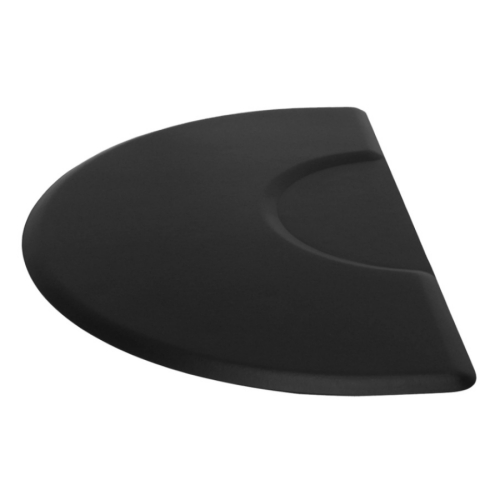 Jeffco HR3660 Comfort Zone Mat, Half Round w/ Round Chair Depression - 36" x 60" x 3/4"