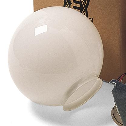 William Marvy Barber Pole Glass Globe for Two Light Pole - 10" w/ 4" Opening