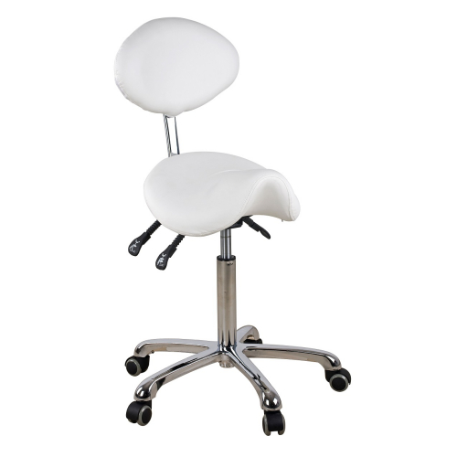Silverfox 1025 Lolli Saddle Seat Stool w/ Medium Backrest