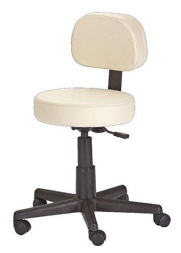 Living Earth Crafts Pneumatic Rolling Stool w/ Back (15.25"H-17"H)