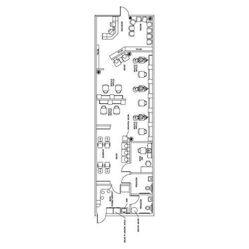 Beauty Salon Floor Plan Design Layout - 1435 Square Foot