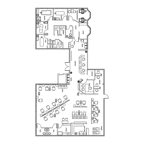 Beauty Salon Floor Plan Design Layout - 3406 Square Foot