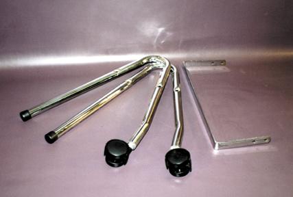 Highland Machine HA-0120 Chrome Dryer Cart & Handle Set