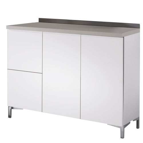 Salon Ambience WS/041-06 Wall System 120 Base Cabinet w/ LH Drawers